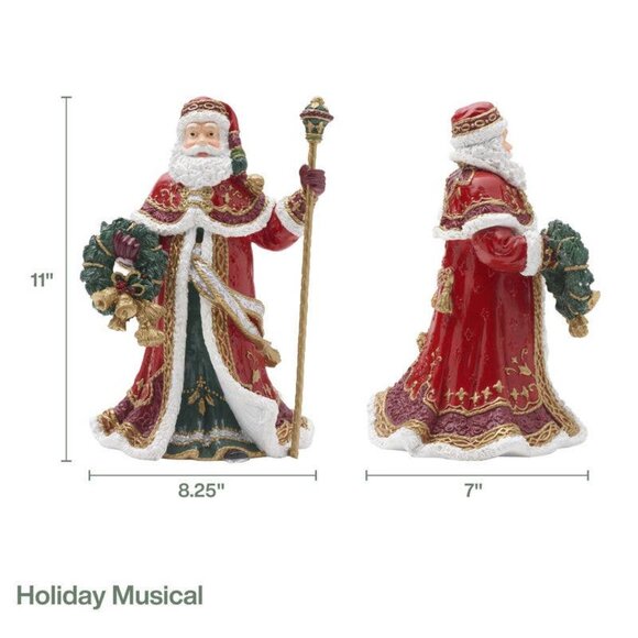 Fitz and Floyd® Mikasa® Pfaltzgraff® - Fitz & Floyd Noel Holiday Santa Musical G - Picture 1 of 5